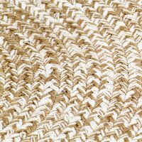Vloerkleed handgemaakt 90 cm jute wit en naturel 4