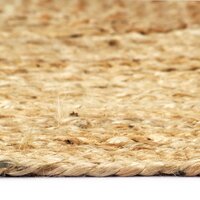 Vloerkleed handgemaakt 80x160 cm jute naturel  3