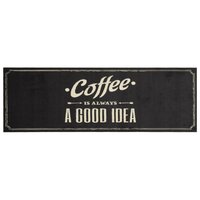 Keukenmat wasbaar koffietekst 60x180 cm fluweel 2