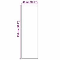 Keukenmat Bestek Zwart 150 x 45 cm Fluweel 7