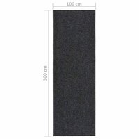 Droogloopmat 100x300 cm antracietkleurig 6