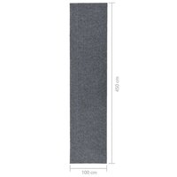 Droogloopmat 100x450 cm grijs 7