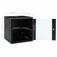 Netwerkkast voor aan de muur 12U 19&amp;quot; IP20 600x600x640 mm 9