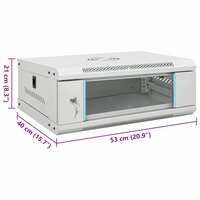 Netwerkkast wandgemonteerd 4U 19&amp;quot; IP20 53x40x21 cm 8