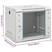 Netwerkkast wandgemonteerd 9U 19&amp;quot; IP20 53x40x45 cm 8