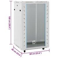Netwerkkast met draaiwieltjes 18U 19&amp;quot; IP20 60x60x100 cm 8