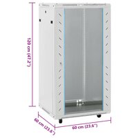 Netwerkkast met draaiwieltjes 22U 19&amp;quot; IP20 60x60x120 cm 8