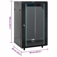 Netwerkkast 18U 19&amp;quot; IP20 60x60x100 cm zwart 8