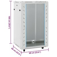Netwerkkast 18U 19&amp;quot; IP20 60x60x100 cm grijs 8