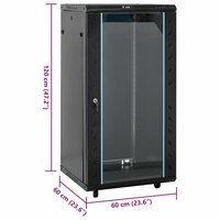 Netwerkkast 22U 19&amp;quot; IP20 60x60x120 cm zwart 8