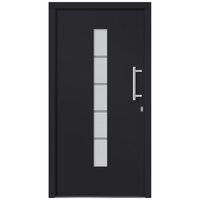 Voordeur 100x200 cm aluminium en PVC antraciet 3