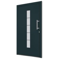 Voordeur 100x200 cm aluminium en PVC antraciet 4