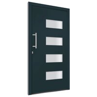 Voordeur 100x200 cm aluminium en PVC antraciet 3