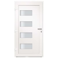 Voordeur 100x200 cm aluminium en PVC antraciet 4