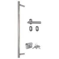 Voordeur 100x210 cm aluminium en PVC wit 9