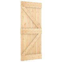 Schuifdeur Natuurlijk en Wit 80 x 210 cm Massief grenenhout 3