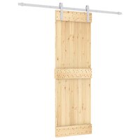 Schuifdeur Natuurlijk en Wit 70 x 210 cm Massief Grenenhout 2