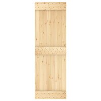 Schuifdeur Natuurlijk en Wit 70 x 210 cm Massief Grenenhout 4