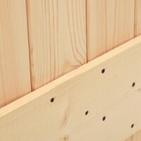 Schuifdeur Naturel en Zwart 70 x 210 cm Massief Grenenhout 6