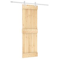 Schuifdeur Natuurlijk en Wit 70 x 210 cm Massief Grenenhout 2