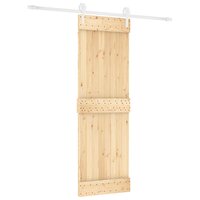 Schuifdeur Natuurlijk en Wit 70 x 210 cm Massief Grenenhout 2