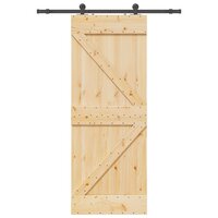 Schuifdeur NARVIK 80 x 210 cm (152,5 cm) Naturel en Zwart 4