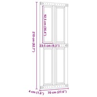 Schuifdeur Corona HoningBruin 70 x 210 cm Massief grenenhout 6