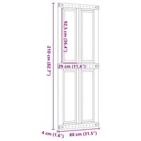 Schuifdeur Corona HoningBruin 80 x 210 cm Massief grenenhout 6