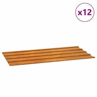 Dakpanelen 12 st 80x44 cm cortenstaal roestig 2