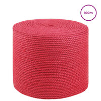 Jute Touw Rood 100% Tossa jute 2