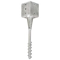 Grondpinnen 6 st 12x12x56 cm gegalvaniseerd staal zilverkleurig 2