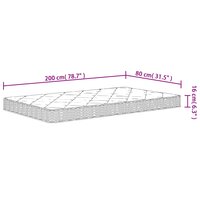 Schuimmatras middelzacht 80x200 cm 8