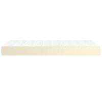 Pocketveringmatras medium 90x190x20 cm kunstleer cr&amp;egrave;mekleurig 4