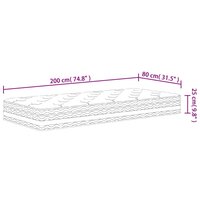 Pocketveringmatras middelhard 80x200 cm 9