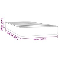 Pocketveringmatras voor kinderen medium 80x160 cm stof lichtgrijs 7