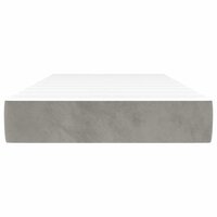 Pocketveringmatras voor kinderen medium 80x160 cm fluweel lichtgrijs 3