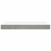 Pocketveringmatras voor kinderen medium 80x160 cm fluweel lichtgrijs 4