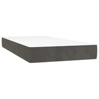 Pocketveringmatras voor kinderen medium 80x160 cm fluweel donkergrijs 2