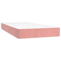 Pocketveringmatras voor kinderen medium 80x160 cm fluweel roze 2