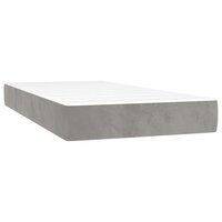 Pocketveringmatras medium 80x220x20 cm fluweel lichtgrijs 2