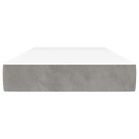 Pocketveringmatras medium 80x220x20 cm fluweel lichtgrijs 3