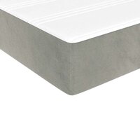 Pocketveringmatras medium 80x220x20 cm fluweel lichtgrijs 5