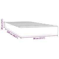 Pocketveringmatras medium 80x220x20 cm fluweel donkergrijs 7