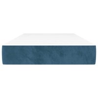 Pocketveringmatras medium 80x220x20 cm fluweel donkerblauw 3