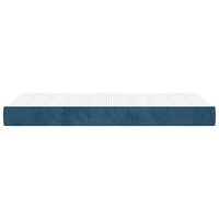 Pocketveringmatras medium 80x220x20 cm fluweel donkerblauw 4