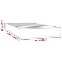Pocketveringmatras medium 80x220x20 cm fluweel donkerblauw 7