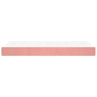 Pocketveringmatras medium 90x220x20 cm fluweel roze 4