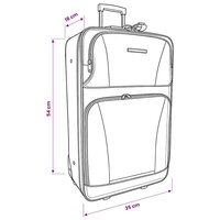 Reisbagage set zwart 5-delig 7