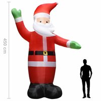 Kerstman opblaasbaar met LED&amp;apos;s IP44 4,5 m  9