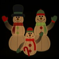 Opblaasbare sneeuwpopfamilie met LED&amp;rsquo;s 500 cm 6